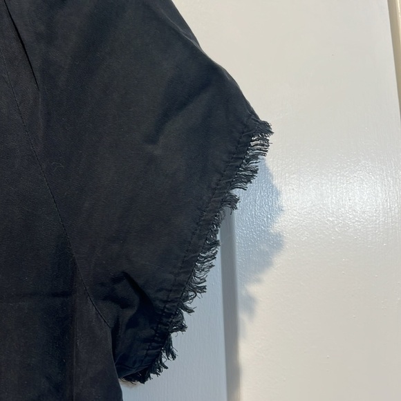 Bella Dahl Soraida smocked frayed black dress size medium. - Picture 6 of 9